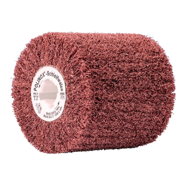 Pferd 4" x 4" POLINOX Non-Woven Finishing Drum - 5/8-11 Thd. - Radial Construction - 80 Grit - 43102