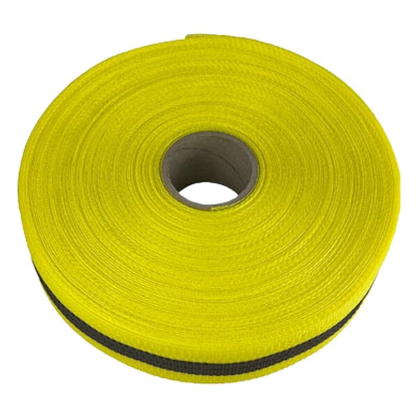 Zoro Select Barricade Tape, No Legend, Black/Yellow, 3/4 in Wide x 150 ft Length, Polypropylene, 21 mil - 15Y443