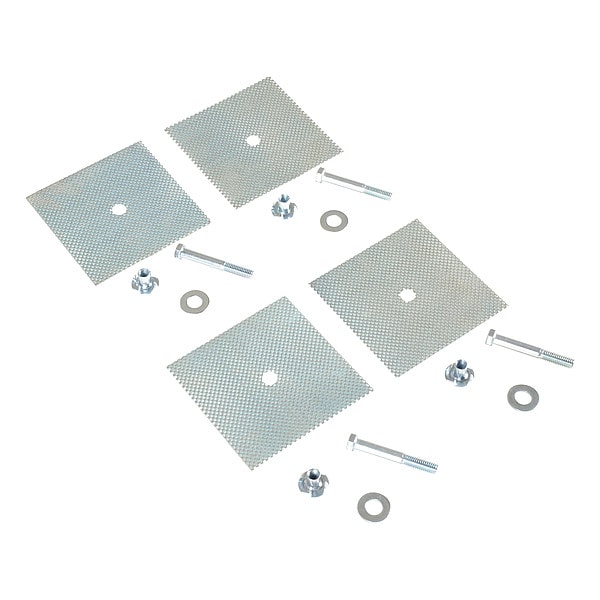 Zoro Select Parking Curb Glue Down Kit, Stainless Steel, Steel, 5/8" Height, 5" Length, Silver - CS-GD-4