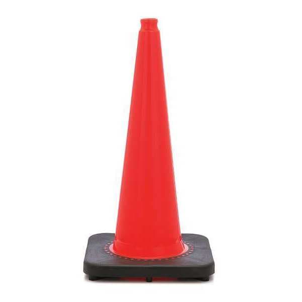 Zoro Select Traffic Cone, PVC, Non-Reflective, 28 in Height, 10 lb, Orange - RS70045S