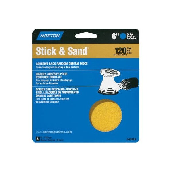 Norton Abrasives/St Gobain 5PK 6 80G Paper Disc - 7660702499