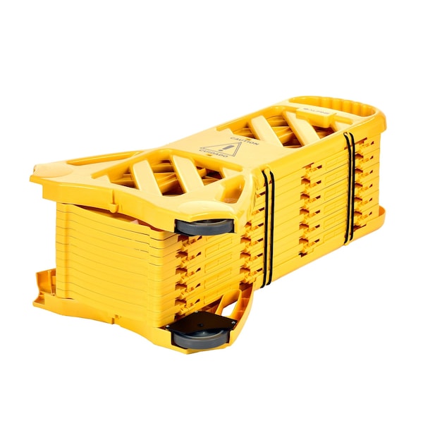 Alpine Industries 13 ft. Expandable Mobile  Safety Barricade Fence System - ALP499-BAR-MK