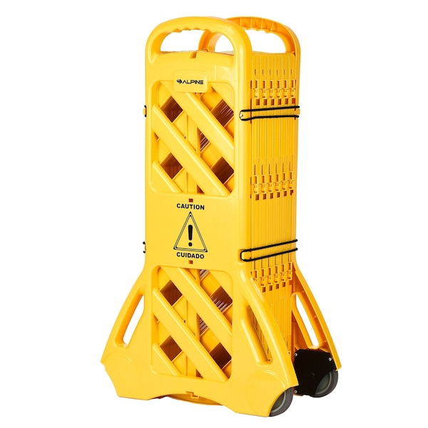Alpine Industries 13 ft. Expandable Mobile  Safety Barricade Fence System - ALP499-BAR-MK