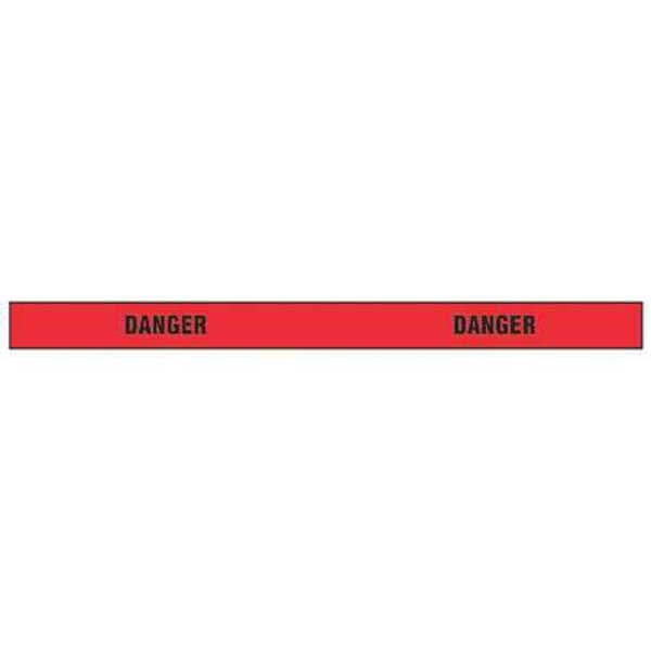 Zoro Select Barricade Tape, Danger, Red, 2 in Wide x 180 ft Length, Vinyl, 4 mil - BLACK ON RED TAPE