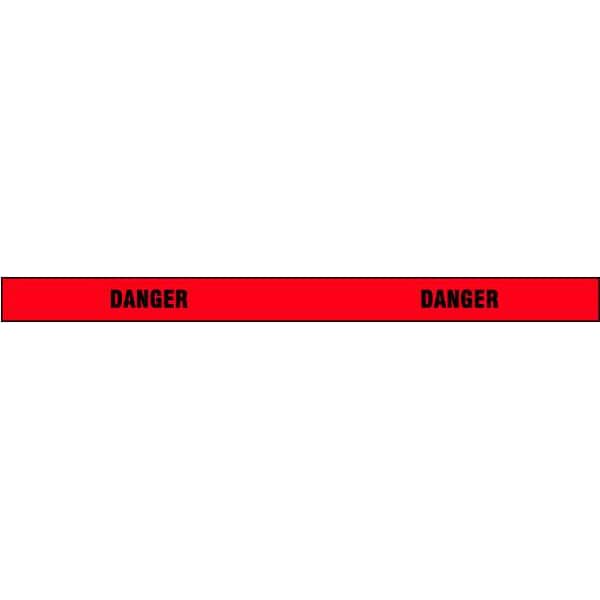 Zoro Select Barricade Tape, Danger, Red, 2 in Wide x 180 ft Length, Vinyl, 4 mil - BLACK ON RED TAPE