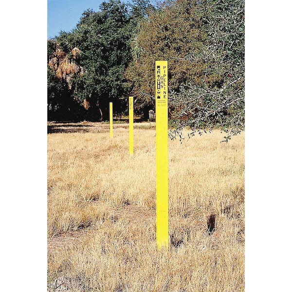 Zoro Select Blank Warning Stake, Reinforced Polymer, Non-Reflective, 66 Height, White - 96954
