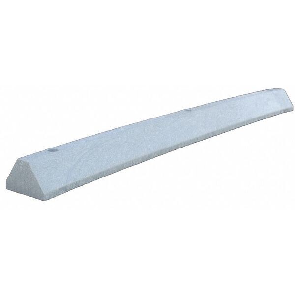 Plastics R Unique Parking Block, Deluxe, 6 ft., Gray, Lags - D6PBG-LAGS
