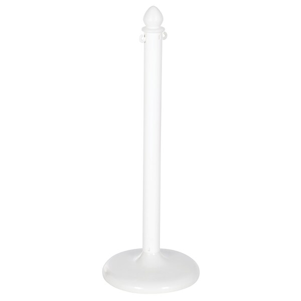 Vestil White Plastic Barricade, Floor Mounting, Plastic, 38.5 Height, 14 Length, 12, White - PCB-W-F