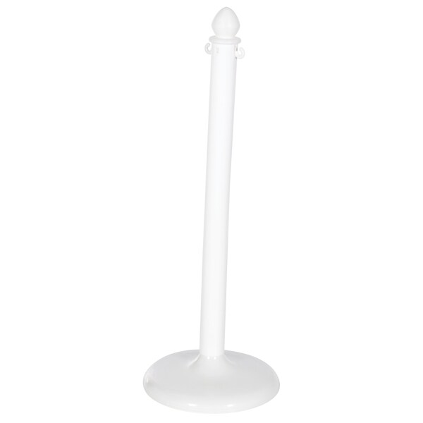 Vestil White Plastic Barricade, Floor Mounting, Plastic, 38.5 Height, 14 Length, 12, White - PCB-W-F