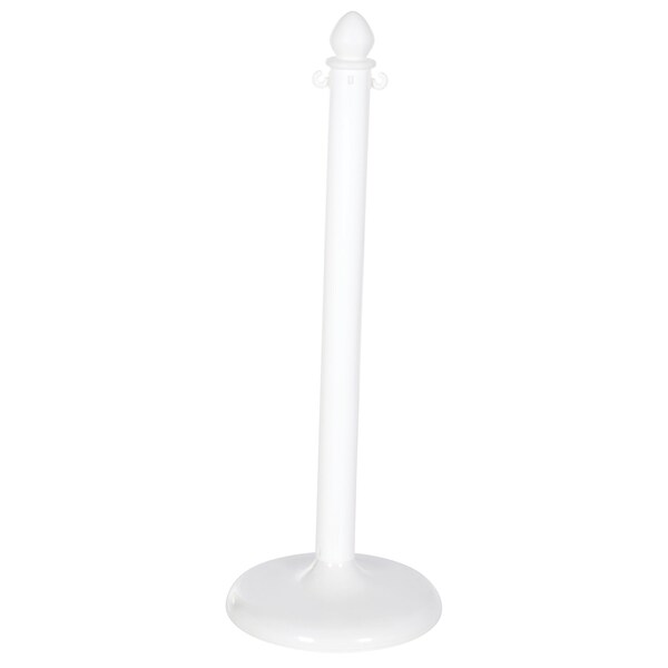 Vestil White Plastic Barricade, Floor Mounting, Plastic, 38.5 Height, 14 Length, 12, White - PCB-W-F