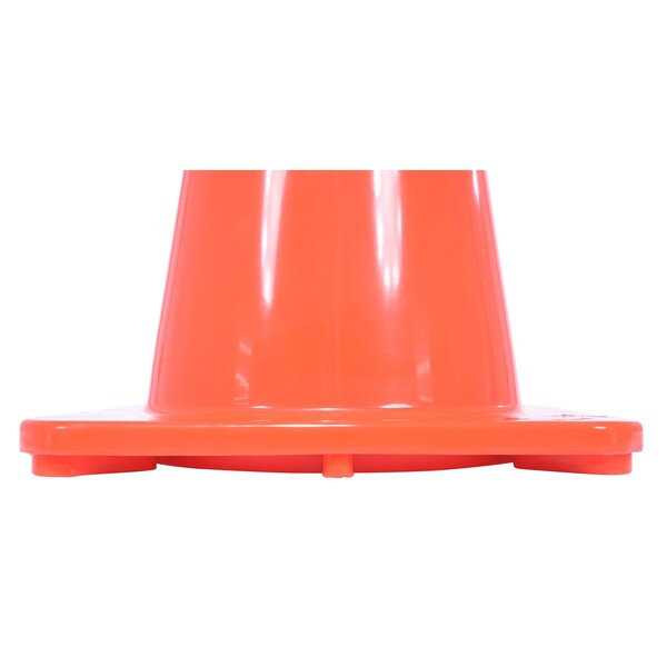 Vestil Standard Duty Traffic Cone, PVC, 27.5 in Height, 14.125 Length, 6, Orange - TC-28-SD-2R