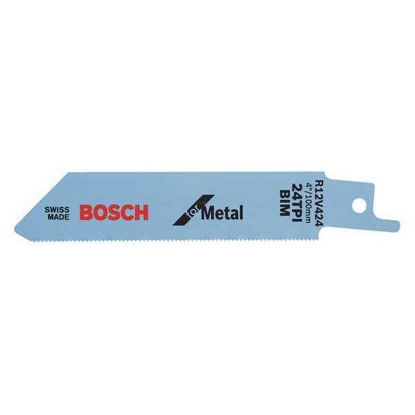 Bosch 4" L x 24 TPI Recip Blade Bulk, 4in., 24TPI - R12V424B