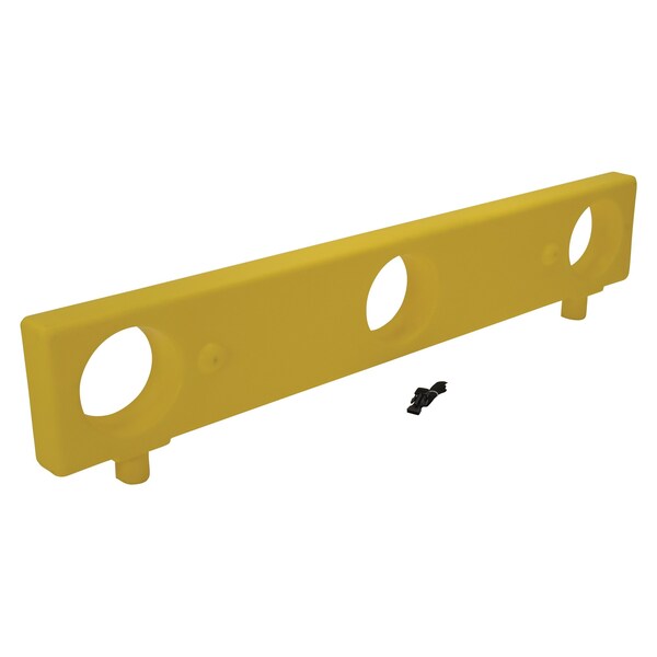 Vestil Virgin Polyethylene with UV Stabilizer, 15.125 Height, 70 Length, 8, Yellow - BCD-76-EX12-YL