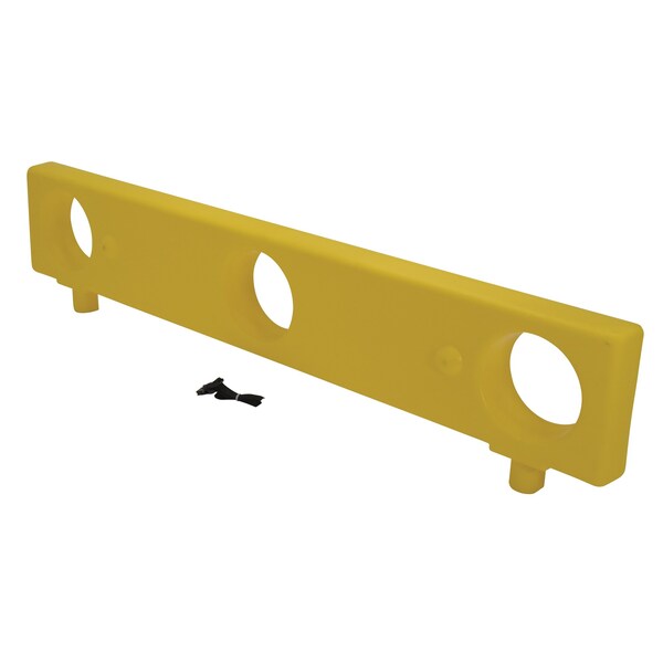 Vestil Virgin Polyethylene with UV Stabilizer, 15.125 Height, 70 Length, 8, Yellow - BCD-76-EX12-YL