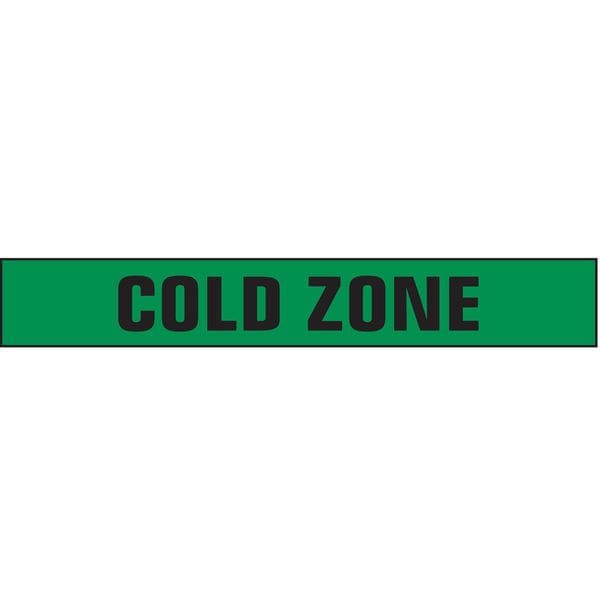 Zoro Select Barricade Tape with Reel, Cold Zone, Green, 3 in Wide x 1,000 ft Length, Polyethylene, 4 mil - B3104G387-200