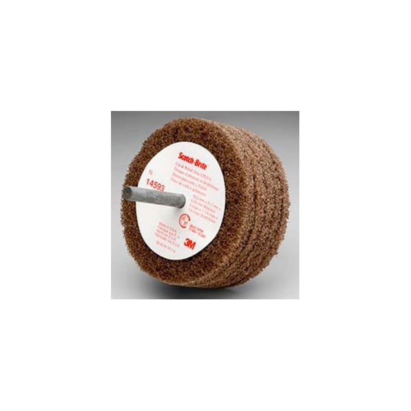 3M Scotch-Brite Cut and Polish Disc D5 3 x 1 1/4 Aluminum Oxide A MED - 7000045941