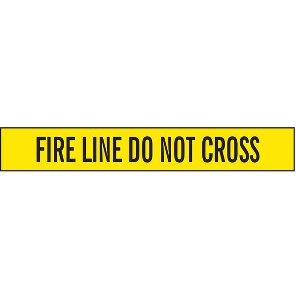 Zoro Select Barricade Tape, Fire Line Do Not Cross, Yellow, 3 in Wide x 1,000 ft Length, Polyethylene, 3 mil - B3103Y15-200