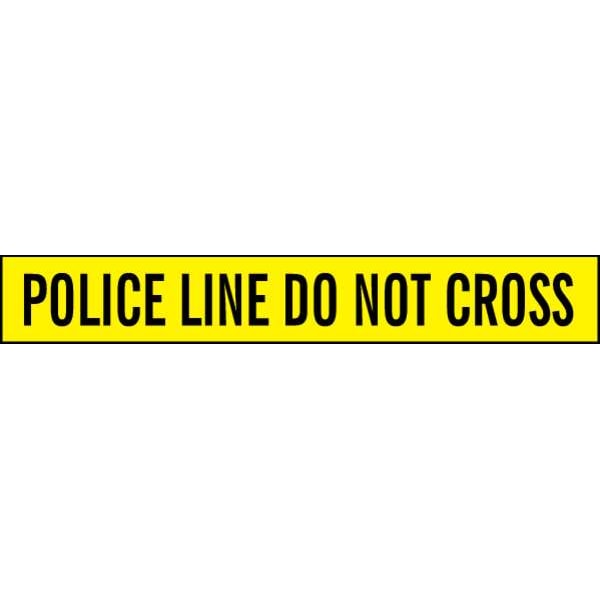 Zoro Select Barricade Tape, Fire Line Do Not Cross, Yellow, 3 in Wide x 1,000 ft Length, Polyethylene, 3 mil - B3103Y15-200