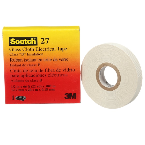Scotch Scotch 1/2 in. W X 66 ft. L White Rubber Glass Cloth Electrical Tape - 27