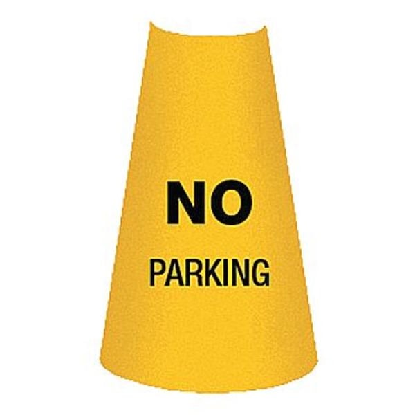 Rockford Silk Screen Process Traffic Cone Collar, Waterproof Cloth Vinyl, 10 1/2 in Height, 0.5 lb, Yellow - CS-18