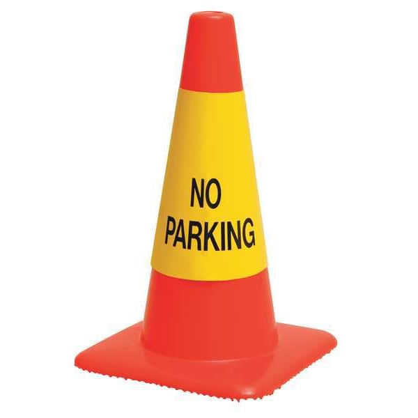 Rockford Silk Screen Process Traffic Cone Collar, Waterproof Cloth Vinyl, 10 1/2 in Height, 0.5 lb, Yellow - CS-18