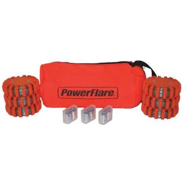 Powerflare LED Road Flare, Orange (Bag), Amber (LED), Orange (Shell), 4 in Length - SP6O-A-O
