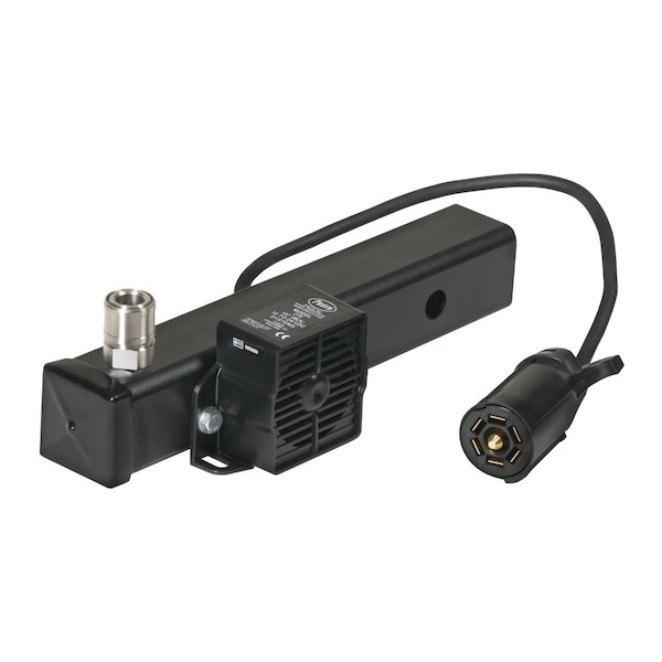Safetywhips Warning Whip Mount, Black, Steel, 12.25 Length, 107db Backup Alarm, 7 Way power plug connector - HMQDA