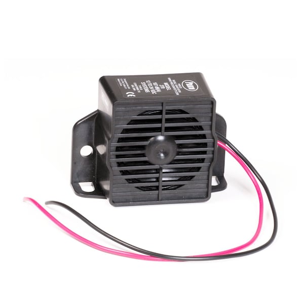 Safetywhips Warning Whip Mount, Black, Steel, 12.25 Length, 107db Backup Alarm, 7 Way power plug connector - HMQDA