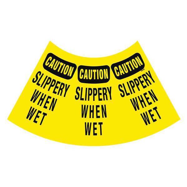 Rockford Silk Screen Process Traffic Cone Collar, Waterproof Cloth Vinyl, 10 1/2 in Height, 0.5 lb, Yellow - CS-23