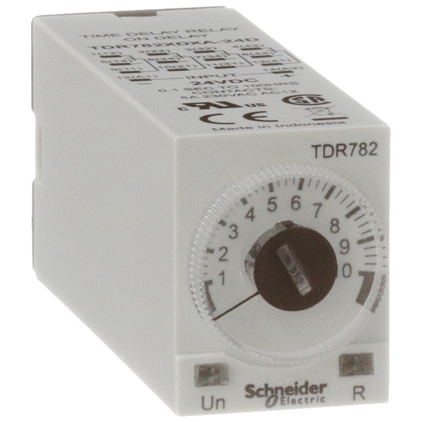 Relevador de retardo de tiempo Schneider Electric, 24VDC, 3A, 4PDT, 0.1 seg. - TDR782XDXA-24D