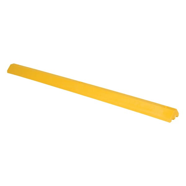 Vestil Car Stop, Plastic, 3.25 Height, 72 Length, 25, Yellow - CS-33-Y