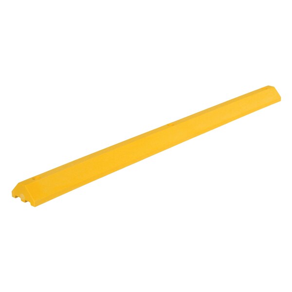 Vestil Car Stop, Plastic, 3.25 Height, 72 Length, 25, Yellow - CS-33-Y