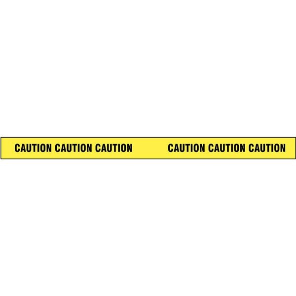 Zoro Select Barricade Tape, Caution, Yellow, 2 in Wide x 180 ft Length, Vinyl, 4 mil - 11458