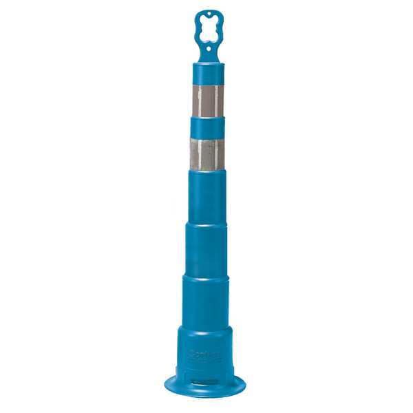 Zoro Select Trim Line Channelizer, High-Density Polyethylene (HDPE), Rubber, High-Intensity Prismatic, 2.6 lb - 03-750-64HBG