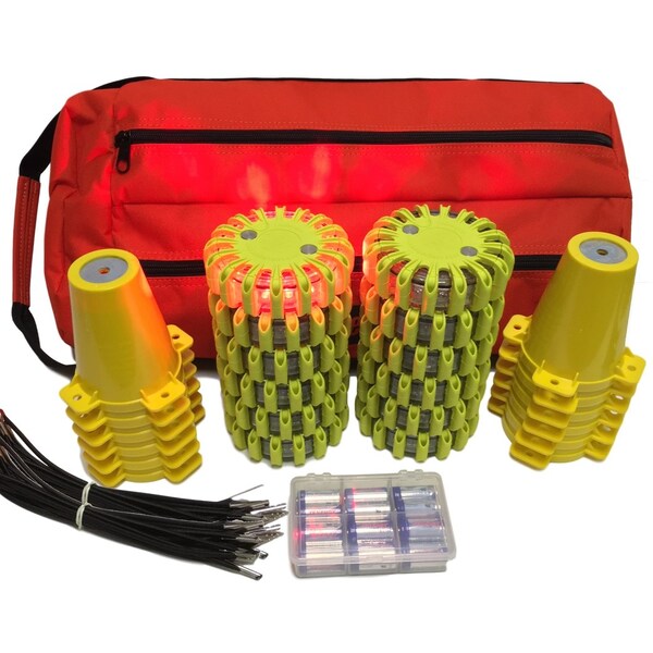 Powerflare Cone Kit, Softpack, 12, Red Lt, Ylw Shell - CKT-SP12-R-Y