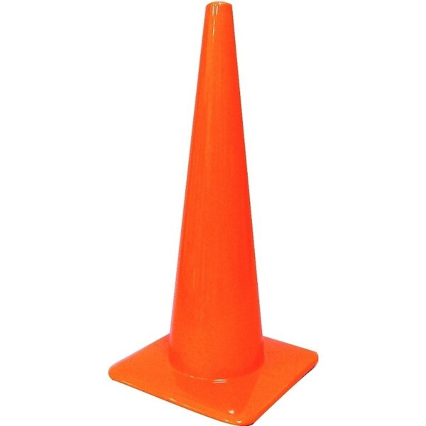 Hy-Ko Traffic Safety Cone, Vinyl, 28 in Height, Orange - SC-28