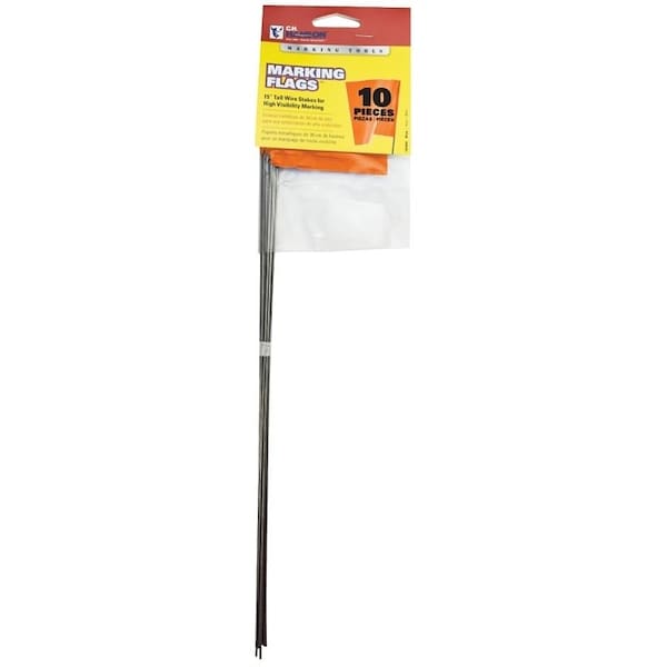 C.H. Hanson Stake Flag, 15 in L, Orange, PVC - 15275