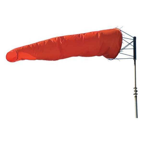 Aerosock Replacement Windsock, Orange, Nylon, 96 in Length, Windsock Only - ASX2496