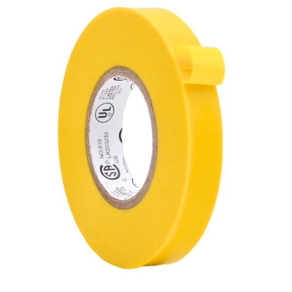 Wod Tape ETC766MS General Purpose Electrical Tape Yellow UL/CSA listed core: 1/2 in. X 66 ft, 192PK - WOD ETC766MS-00500-192-66-YEL