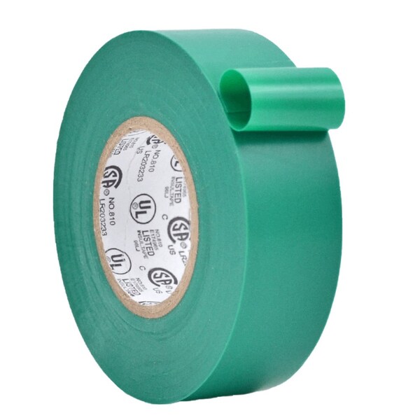 Wod Tape ETC766MS General Purpose Electrical Tape Green UL/CSA listed core: 1 in. X 66 ft, 96PK - WOD ETC766MS-01000-96-66-GRE