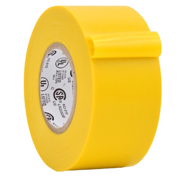 Wod Tape ETC766MS General Purpose Electrical Tape Yellow UL/CSA listed core: 1.5 in. X 66 ft, 64PK - WOD ETC766MS-01500-64-66-YEL