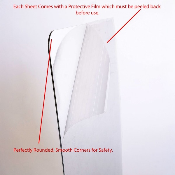 Spectra Mirror 24''X48'', 1/8'' Thick, Acrylic Safety Mirror. Sizes Cut Nominal +/-1/8'' - 3M0000F2448RCAS