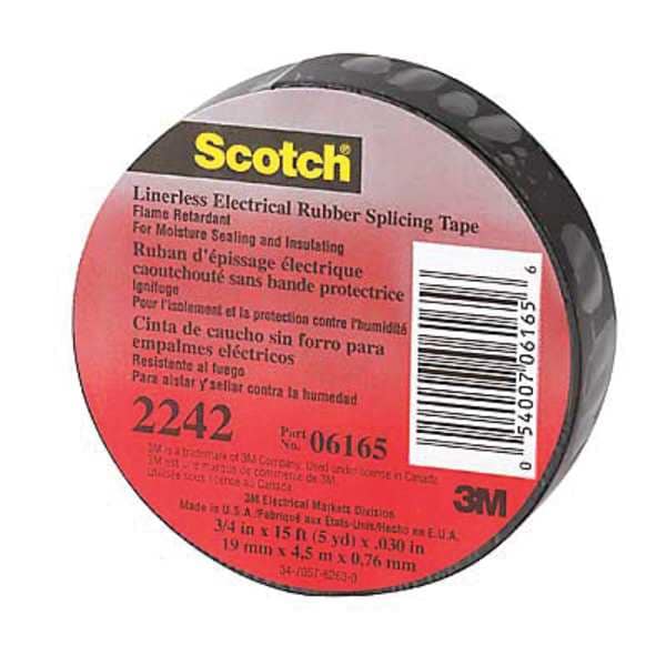 3M Electrical Tape, 30 mil, 1-1/2"x 30 ft., PK12 - 130C-1-1/2X30FT