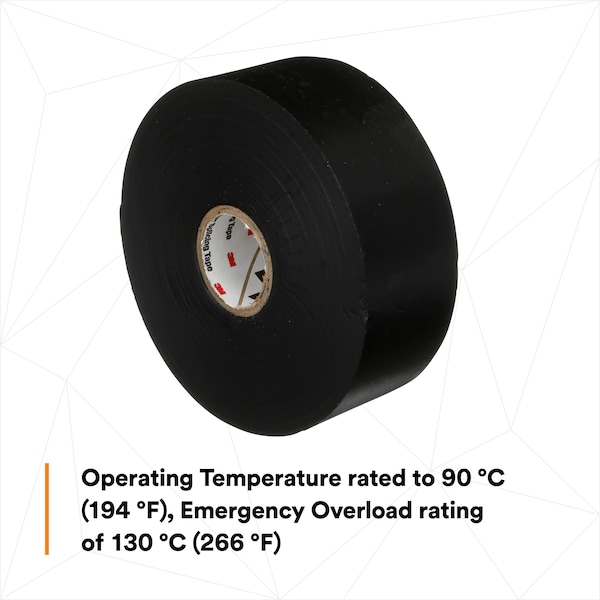 3M Electrical Tape, 30 mil, 1-1/2"x 30 ft., PK12 - 130C-1-1/2X30FT