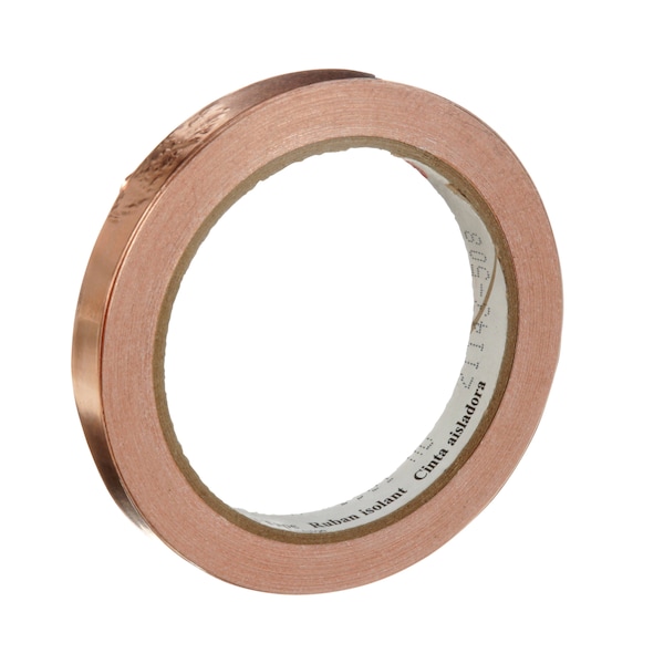 3M Foil Tape, 1/2 In. x 18 Yd., Copper, PK18 - 1181