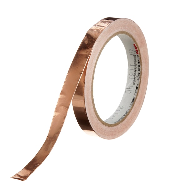 3M Foil Tape, 1/2 In. x 18 Yd., Copper, PK18 - 1181
