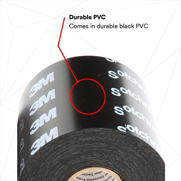 3M Electrical Tape, 10 mil, 4"x100 ft., Black, PK12 - 50-PRINTED-4X100FT