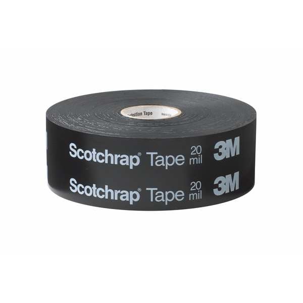 3M Electrical Tape, 10 mil, 4"x100 ft., Black, PK12 - 50-PRINTED-4X100FT