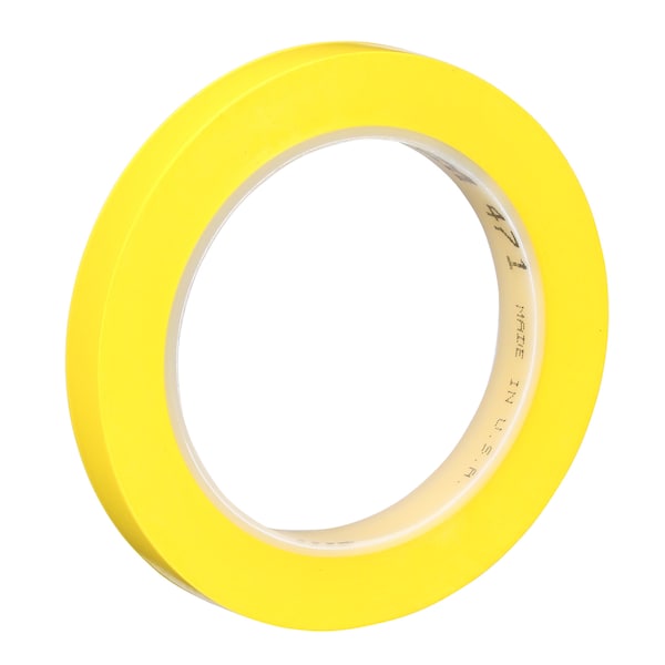3M Vinyl Tape 471, Yellow, 1/2"x36, PK72 - 471