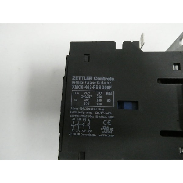 CONTACTOR de Zettler 110-120V-AC OTRO RELÉ - XMC0-403-FBBD00F